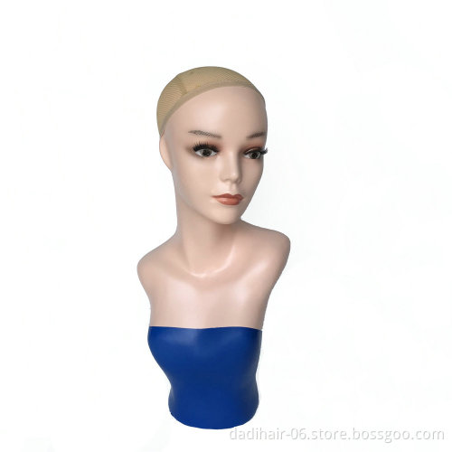 Realistic Mannequin Head Bust Plastic Female Mannequin Head With Shoulders for Display wig and scarf